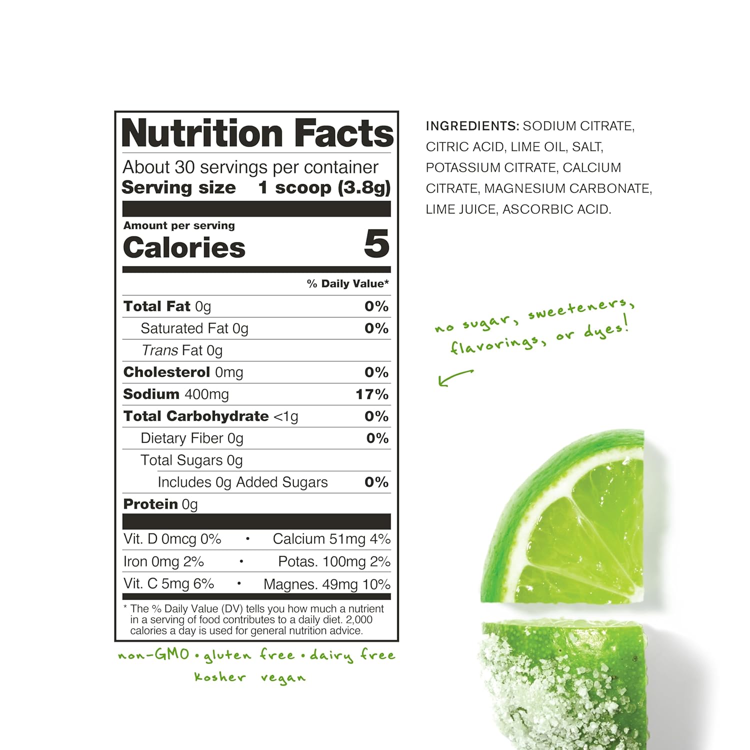 Limited Edition Skratch Labs Salted Margarita Electrolyte Powder - Unsweetened Hydration Mix - 30 Servings - Keto, Paleo, Vegan, Non-GMO