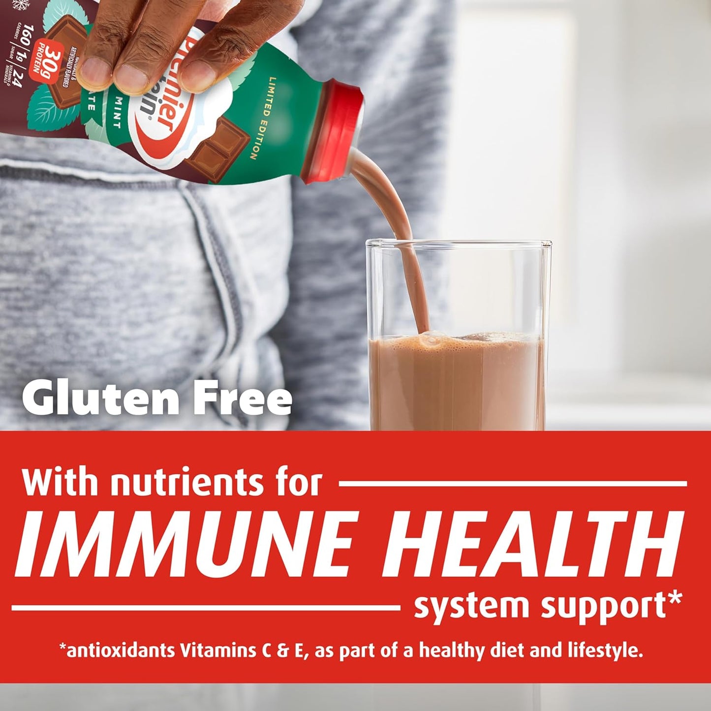 Limited Edition Winter Mint Chocolate Premier Protein Shake - 30g Protein, 1g Sugar, 24 Vitamins & Minerals, Immune Health Support - 11.5 oz, 12 Pack