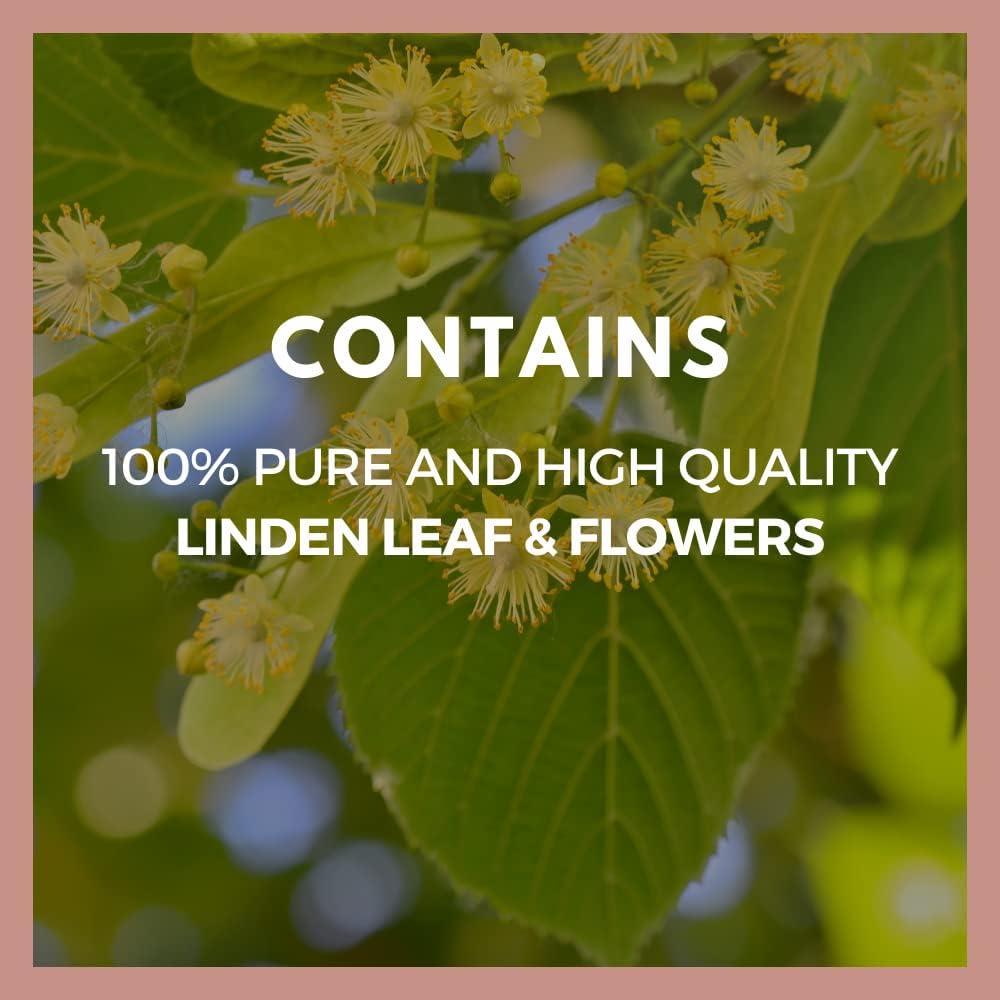 Linden Leaf & Flowers Herbal Capsules - 1,000 mg, 60 Count | Vegan Dietary Supplement | Non-GMO, Gluten Free