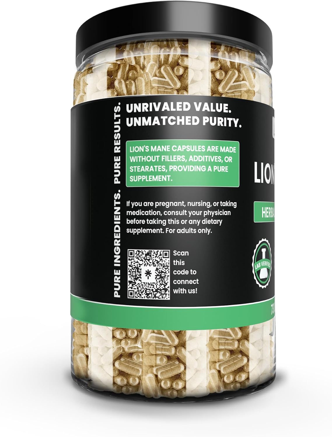 Lion's Mane Capsules (730 Count) with Pure Original Ingredients, Lab Verified, No Magnesium or Rice Fillers