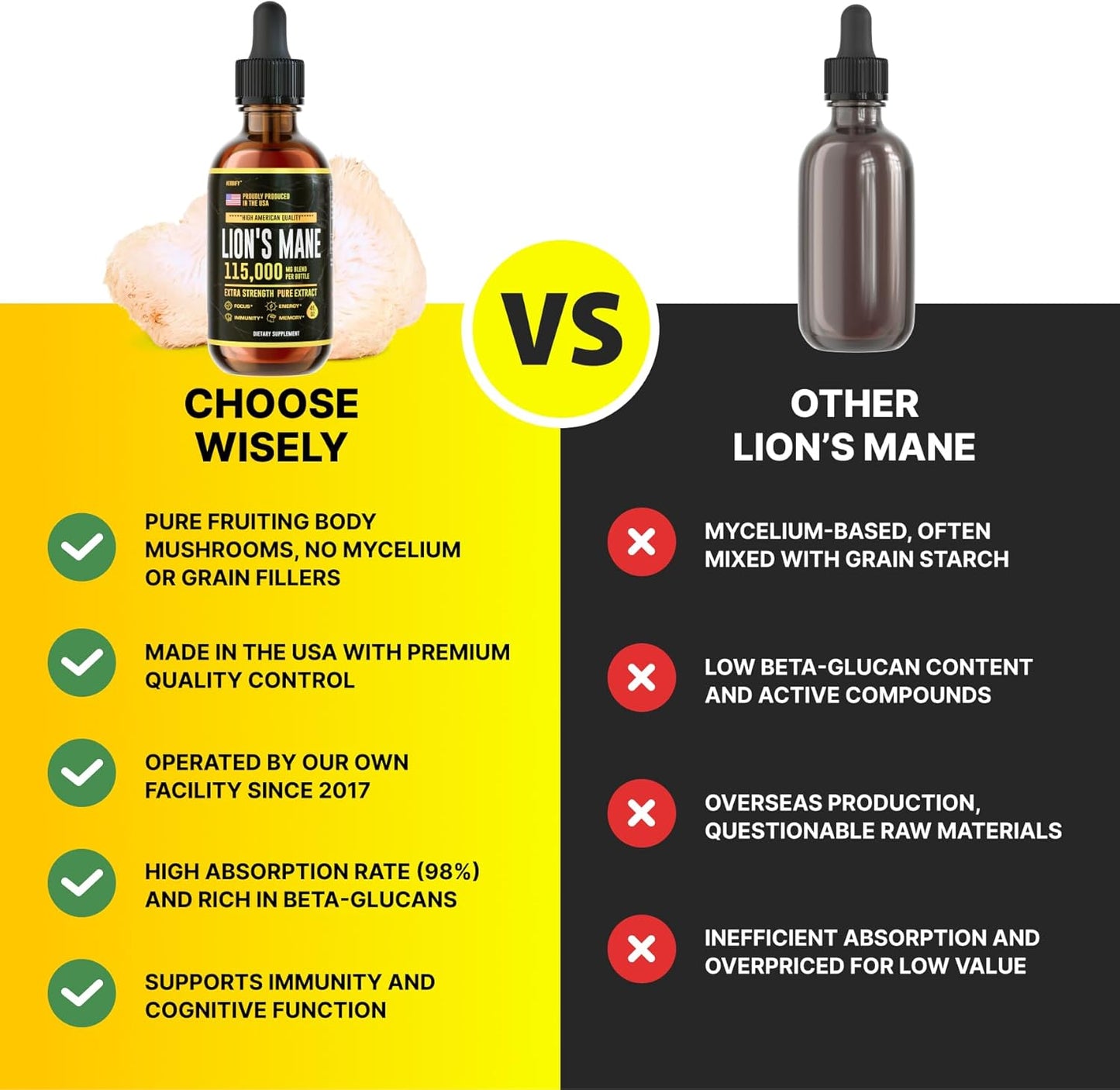 Lions Mane Drops & Cilantro Tincture Bundle - Boost Brain Function & Detoxify Body