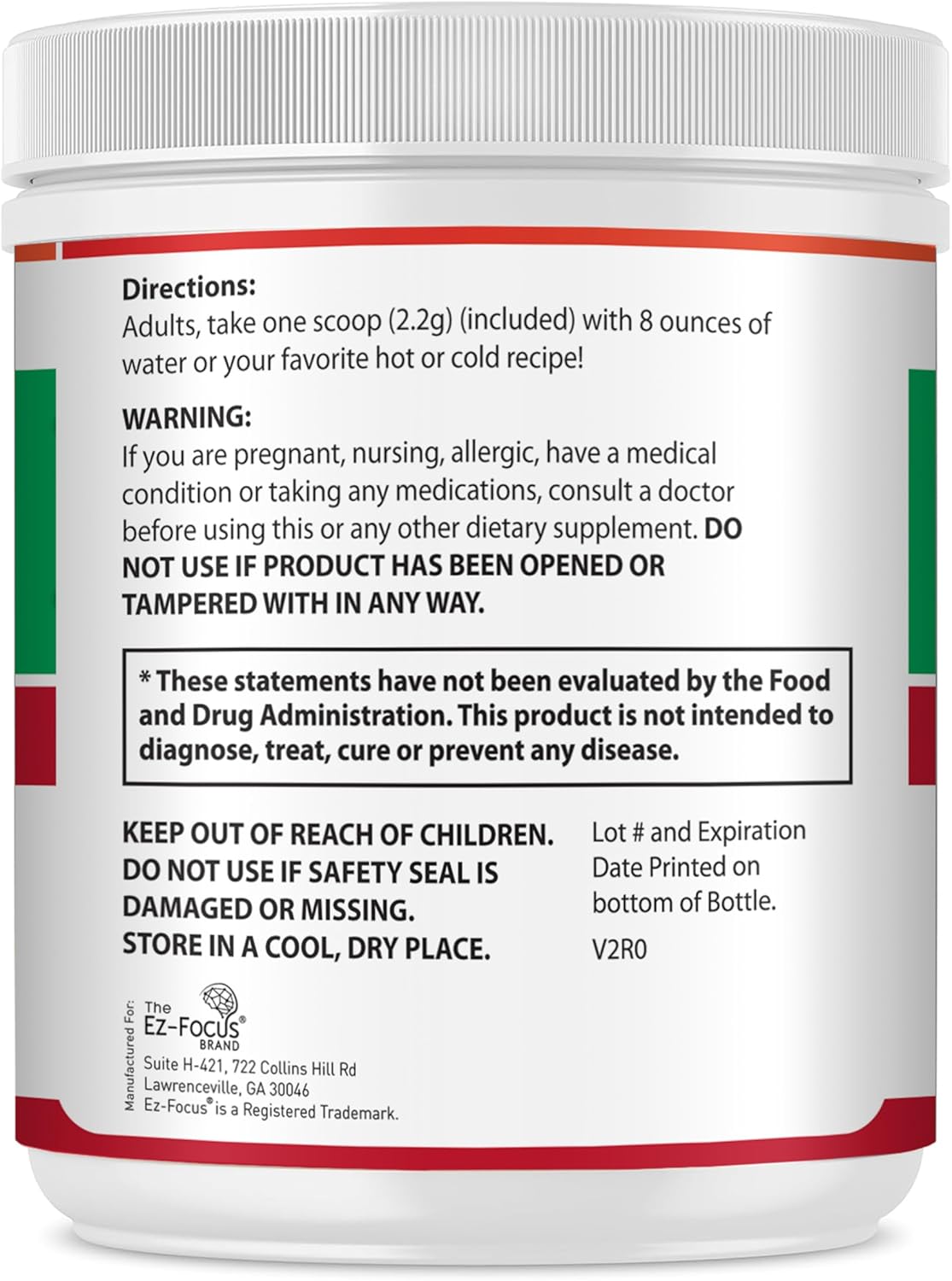 Lions Mane Mushroom Powder Complex for Brain Health, Focus, Energy & Memory - Nootropic Brain Support Supplement for Adults, Men & Women - 60 Day Supply