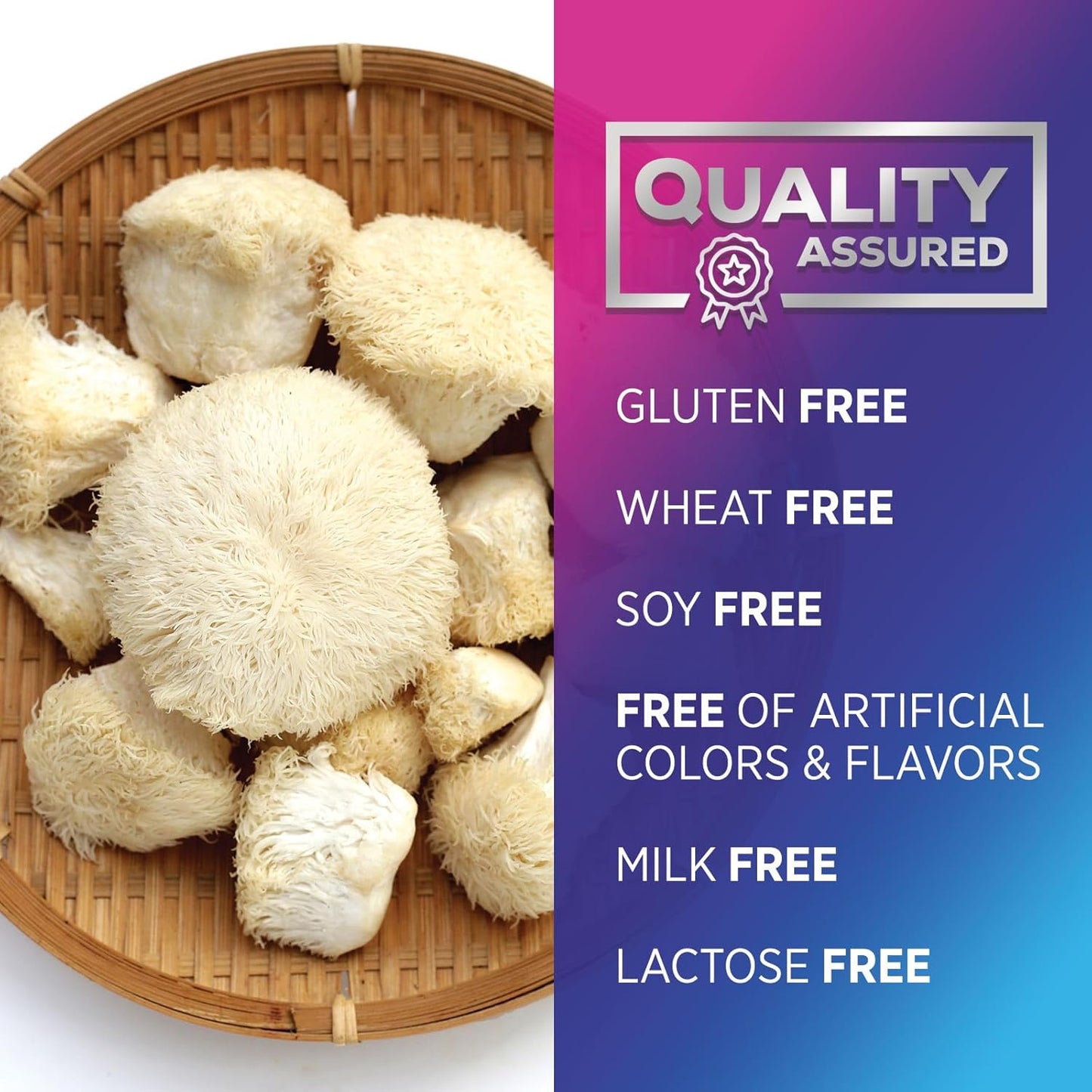 Lion's Mane Mushroom Supplement for Brain Support - Focus, Memory, Cognition & Immune Boost - Nootropic Extract - 120 Capsules