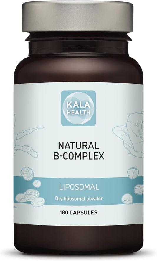 Liposomal B Complex Capsules with All 6 Essential B Vitamins - 180 Capsules by KALA HEALTH