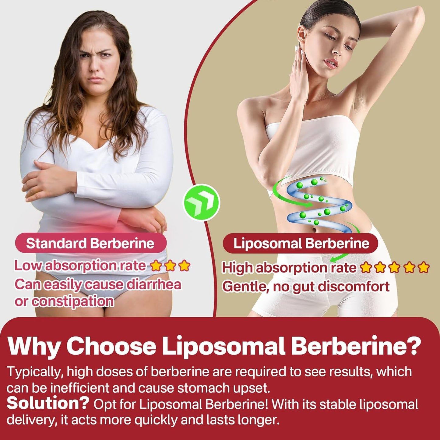 Liposomal Berberine Gummies with Chromium, Ceylon Cinnamon, Apple Cider Vinegar, Bergamot - AMPK & PPAR Activation, Metabolism Support - 1 Pack