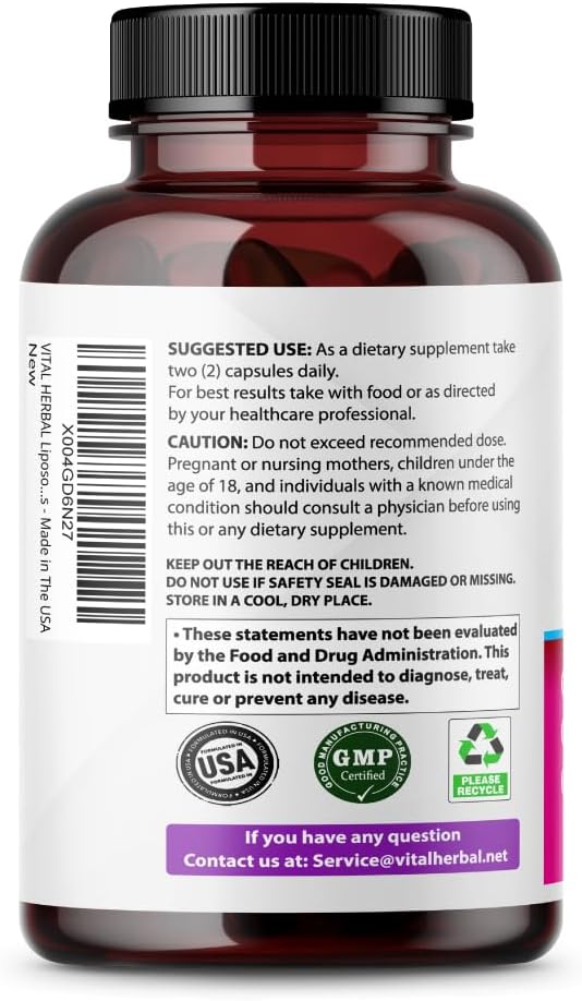 Liposomal Collagen with Biotin & Keratin - Supports Skin, Hair, Nails, Joints - Made in USA - High Potency Herbal Formula