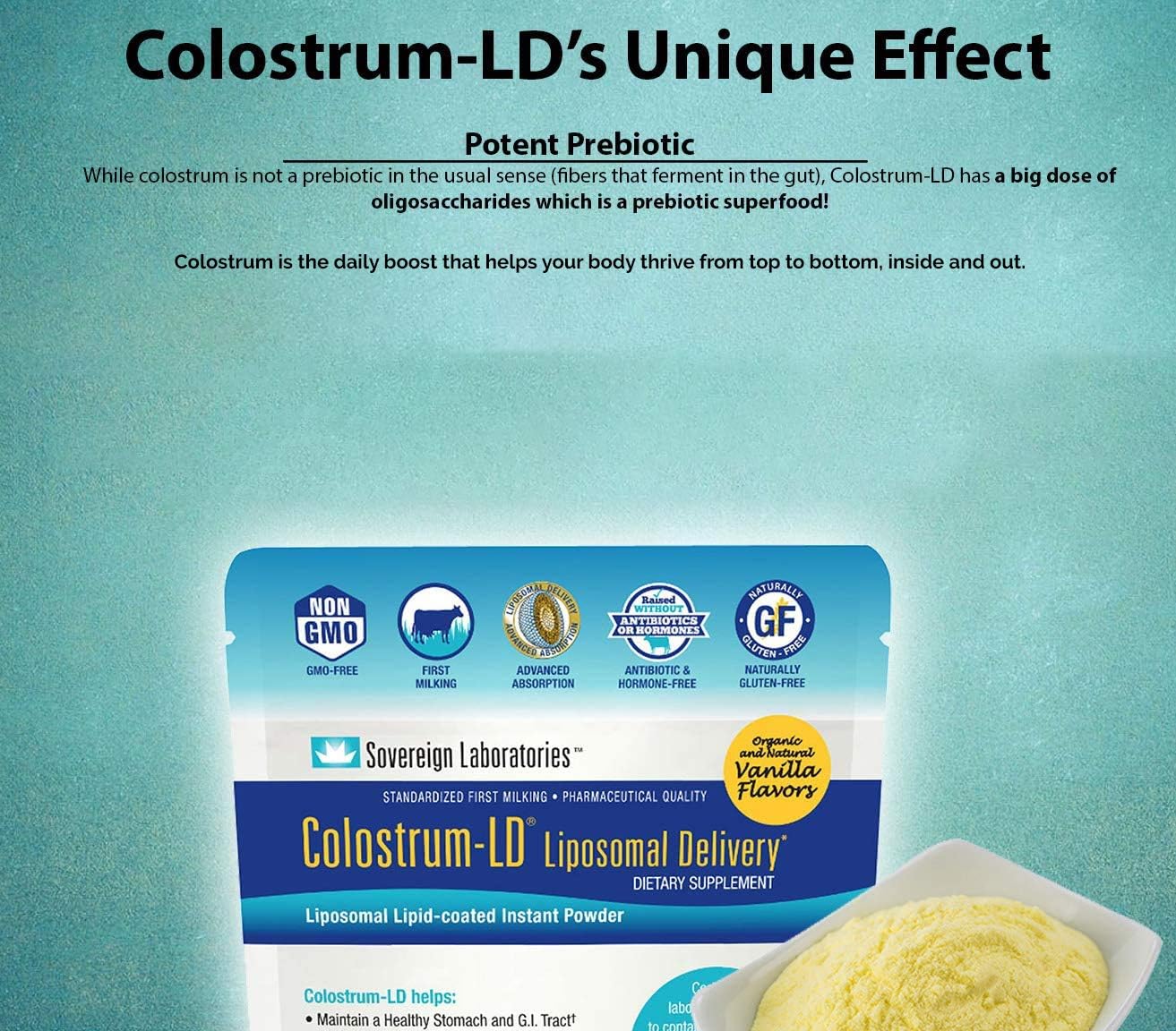 Liposomal Colostrum-LD Enhanced Probiotic for Gut Health - GastroDefense Stomach Armor for Adults, Shelf Stable Formula