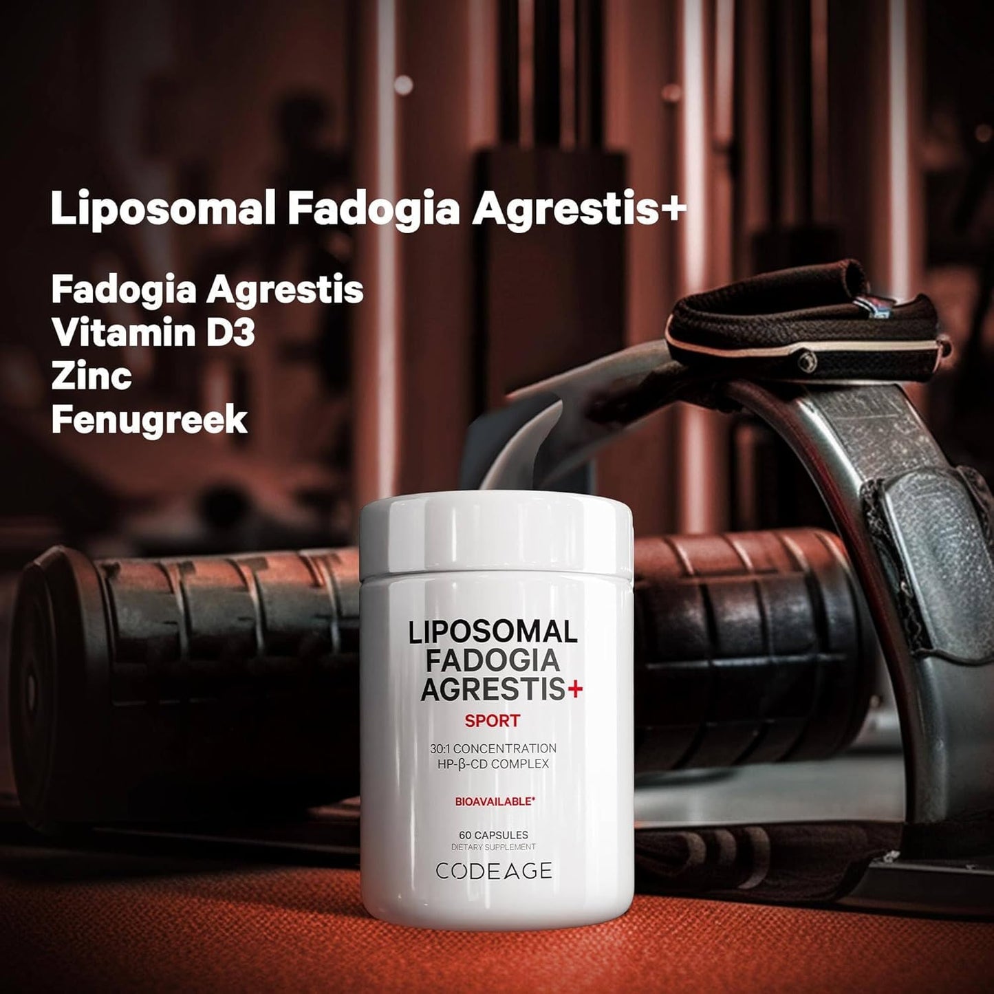 Liposomal Fadogia Agrestis 600mg Supplement with Vitamin D3, Zinc, Fenugreek, and BioPerine - 2-Month Supply - Non-GMO - 60 Capsules