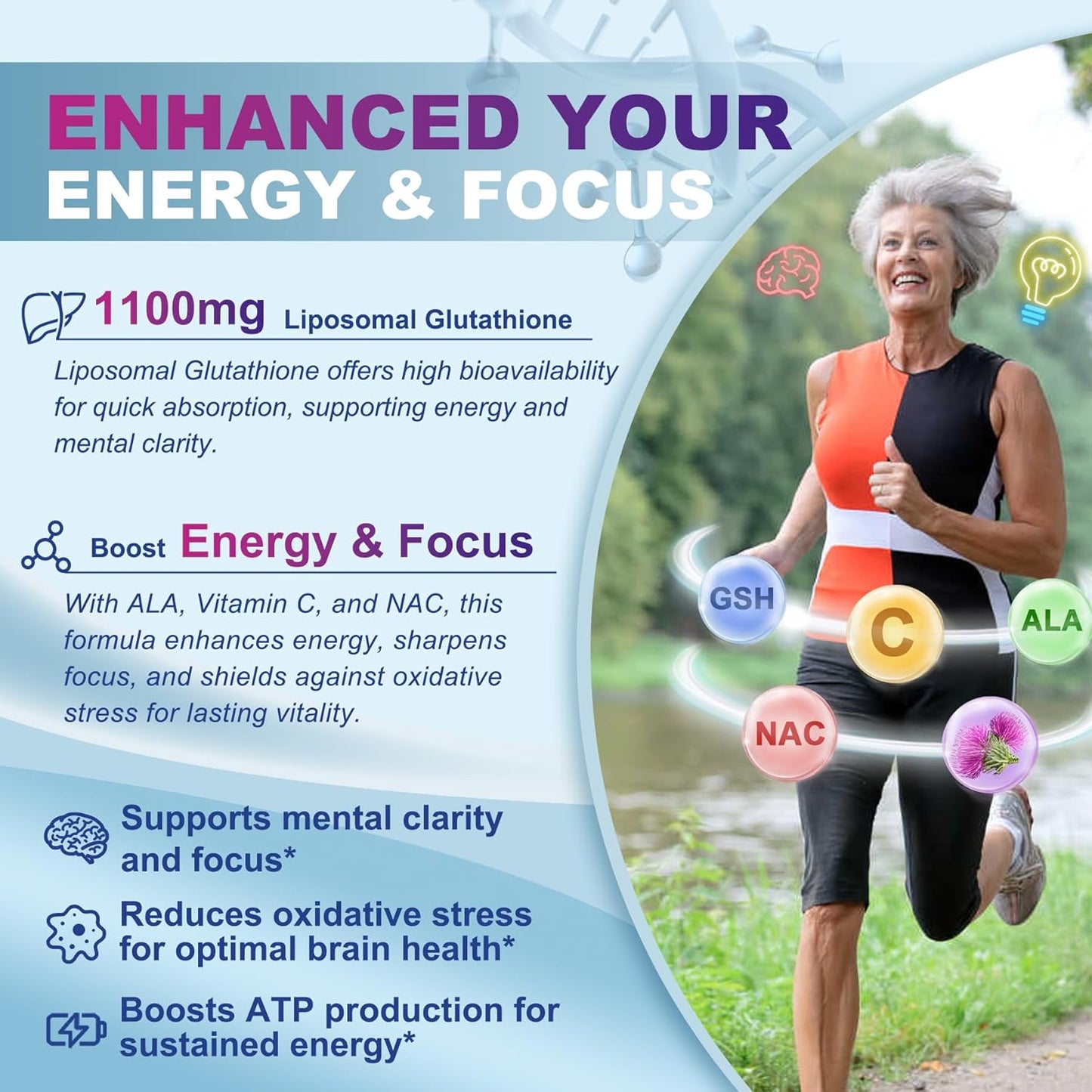 Liposomal Glutathione Gummies with Prebiotic & Probiotic Mushroom Fiber for Women's Digestive Health