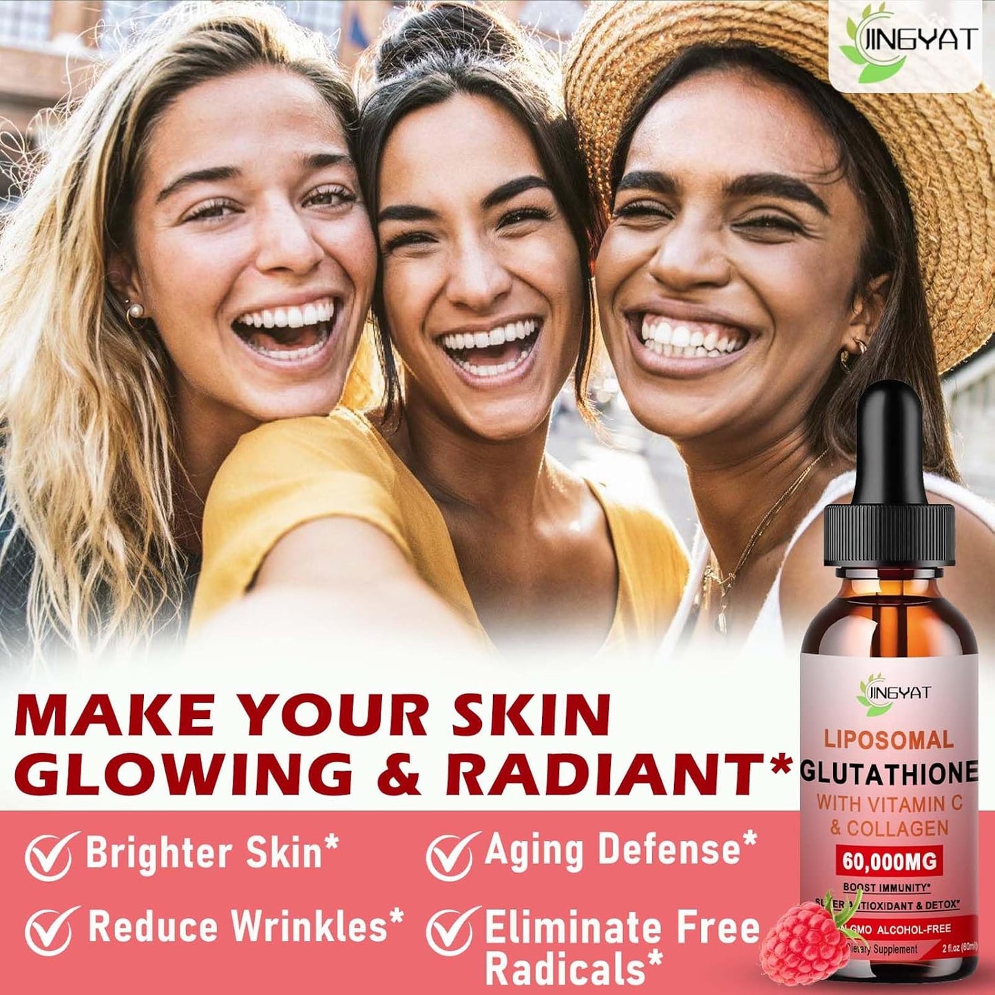 Liposomal Glutathione Supplement with Vitamin C, Collagen, Milk Thistle - High Absorption Liquid Drops for Immune Support, Anti-Aging, Detox - Non-GMO & Alcohol-Free