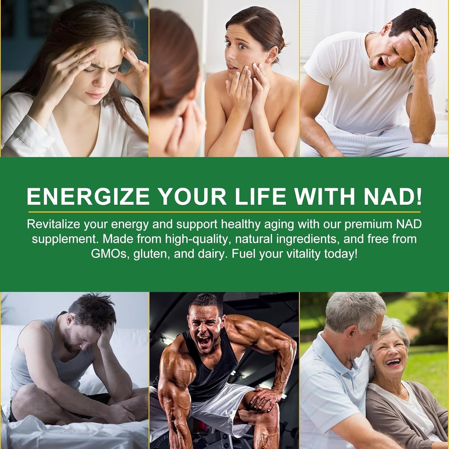 Liposomal NAD Supplement 900mg with Resveratrol - Supports Muscle, Brain, Cellular Energy - Alternative to NMN Supplement for Men and Women - 160 Capsules