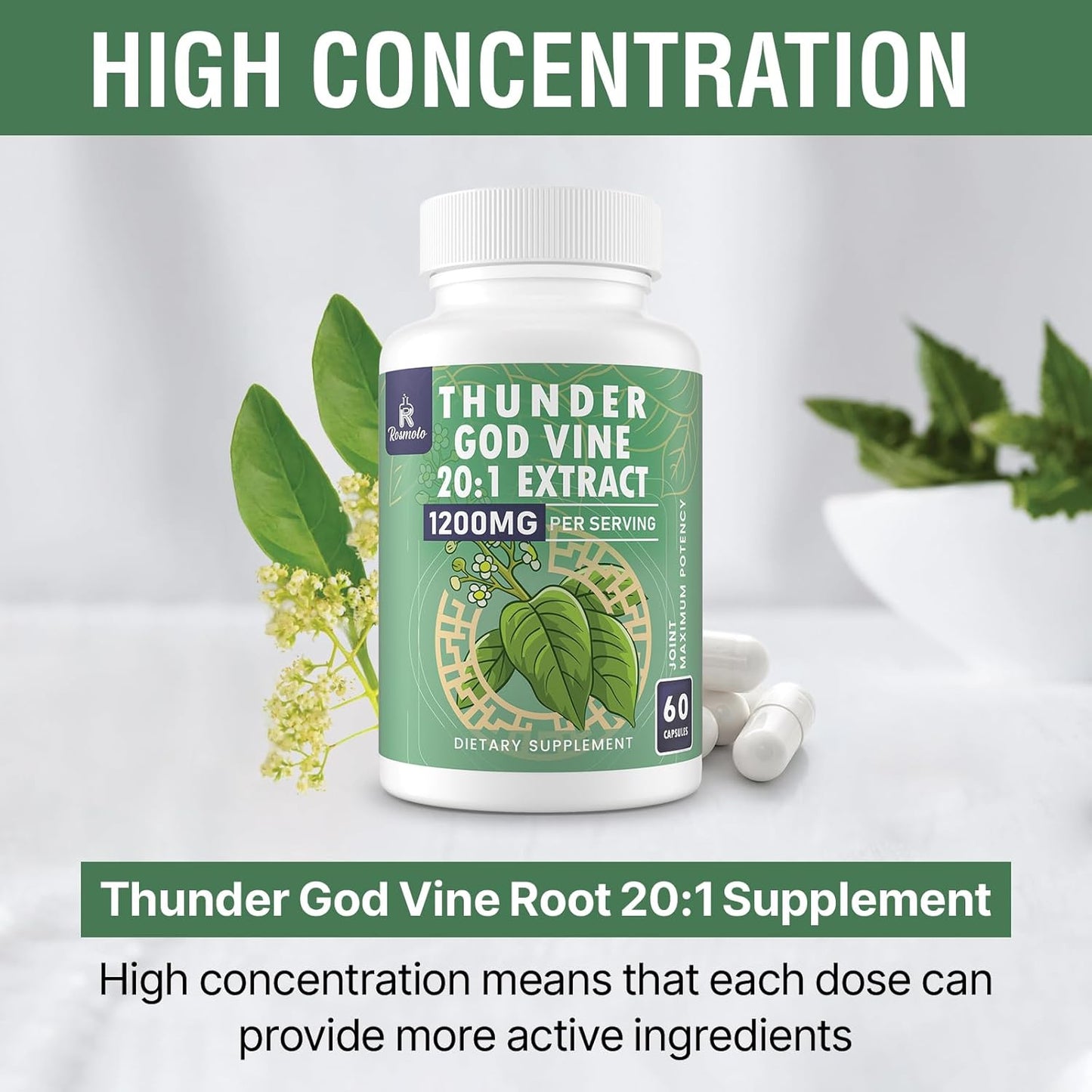 Liposomal Palmitoylethanolamide with Luteolin and Thunder God Vine Root Extract Supplement 1000/100/1200 MG
