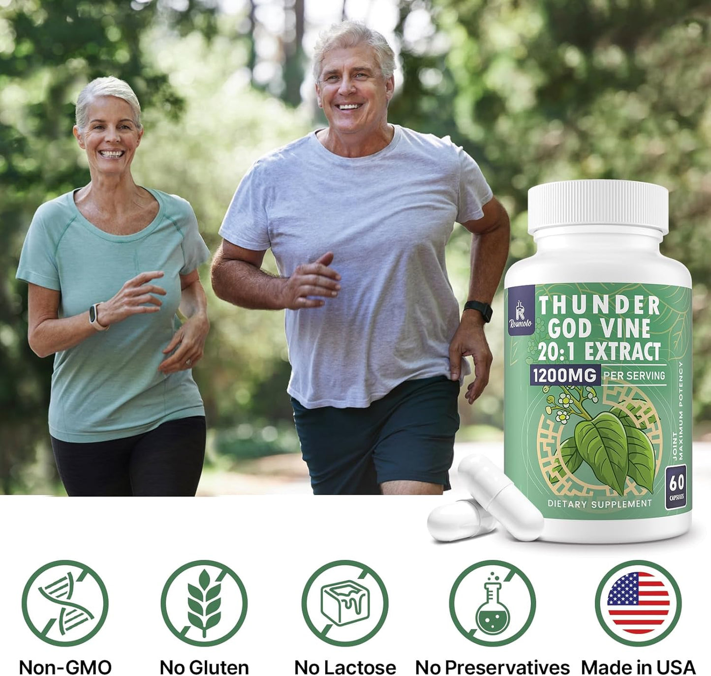 Liposomal Palmitoylethanolamide with Luteolin and Thunder God Vine Root Extract Supplement 1000/100/1200 MG