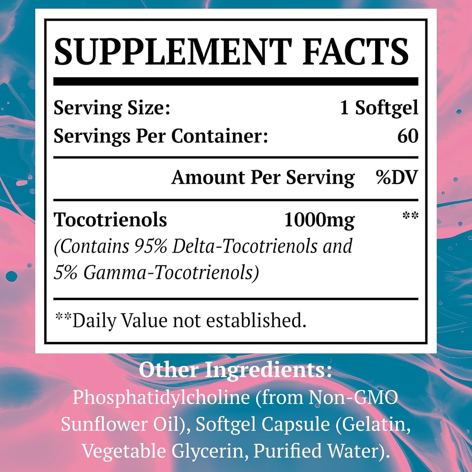 Liposomal Tocotrienols Supplement 1000mg - High Potency Vitamin E Formula with Delta and Gamma-tocotrienols - 120 Softgels