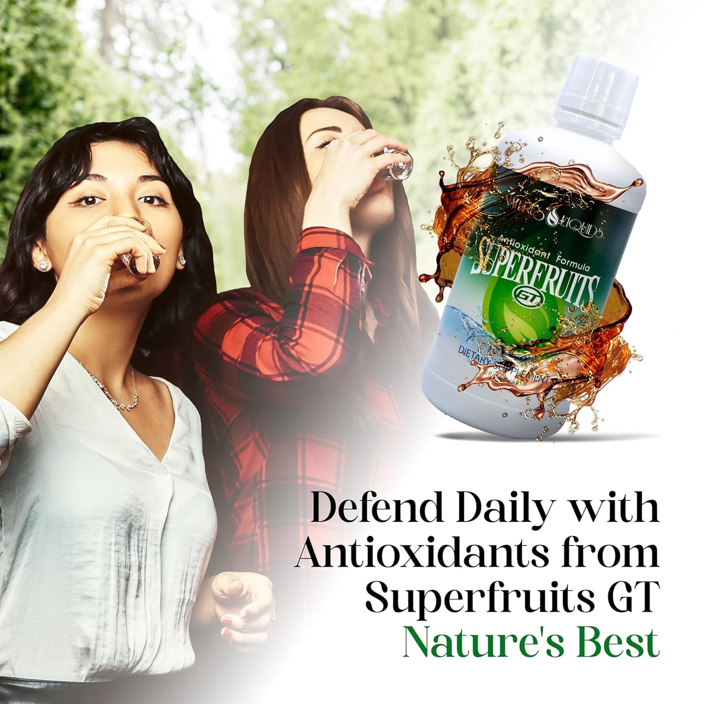 Liquid Antioxidant Formula with Green Tea & Resveratrol - Nature's Liquids Superfruits GT - 32 Servings