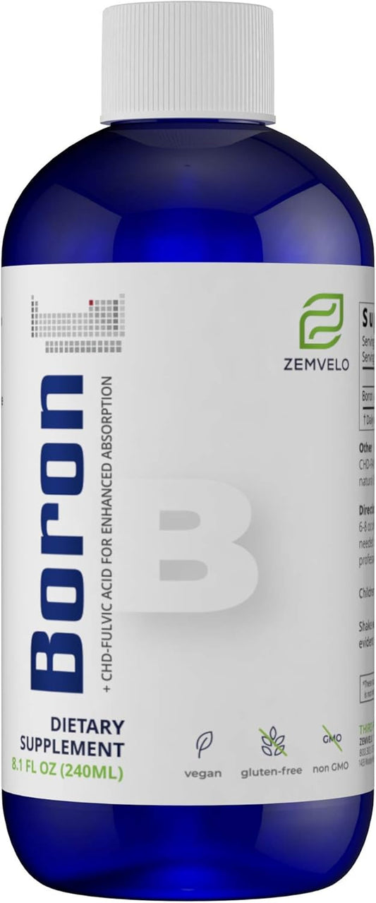 Liquid Boron Supplement | 96 Day Supply | Promotes Joint and Bone Health | Enhances Calcium and Magnesium Absorption