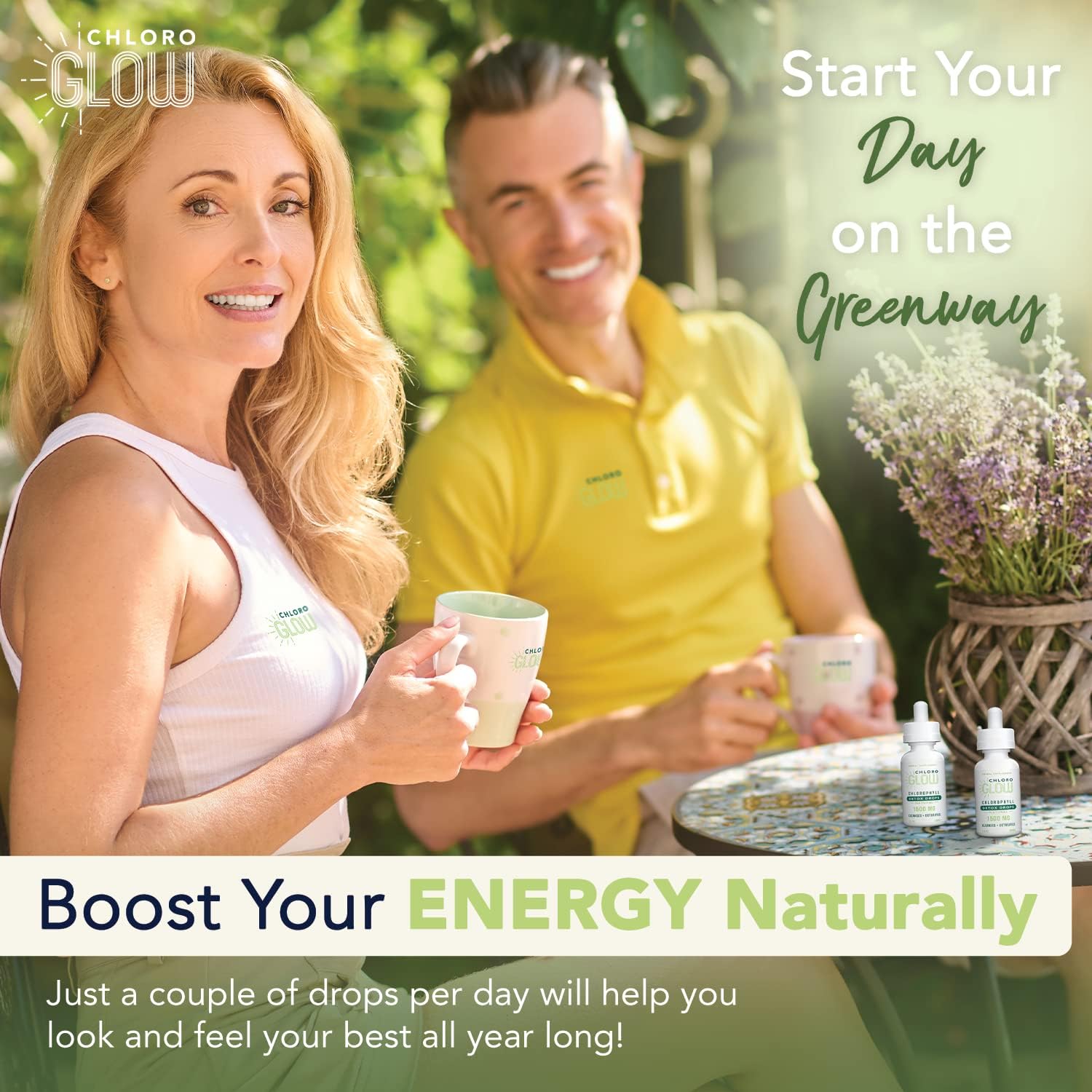 Liquid Chlorophyll Drops - Immunity Booster, Metabolism & Immune Support, Natural Detox - 2 Pack