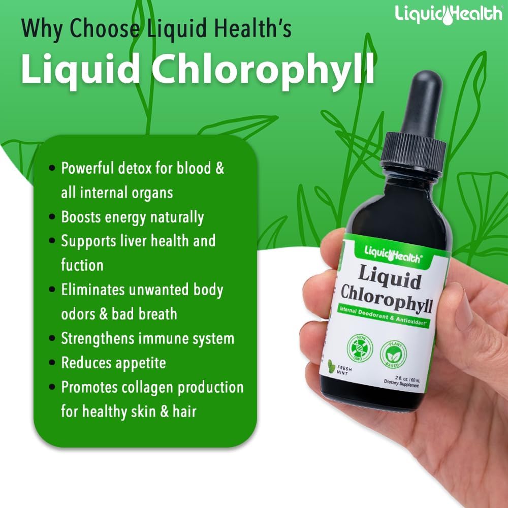 Liquid Chlorophyll Drops & Adult Multivitamin Bundle for Internal Deodorizing, Bad Breath, Appetite Reduction, Immune Support, Vegan & Non-GMO