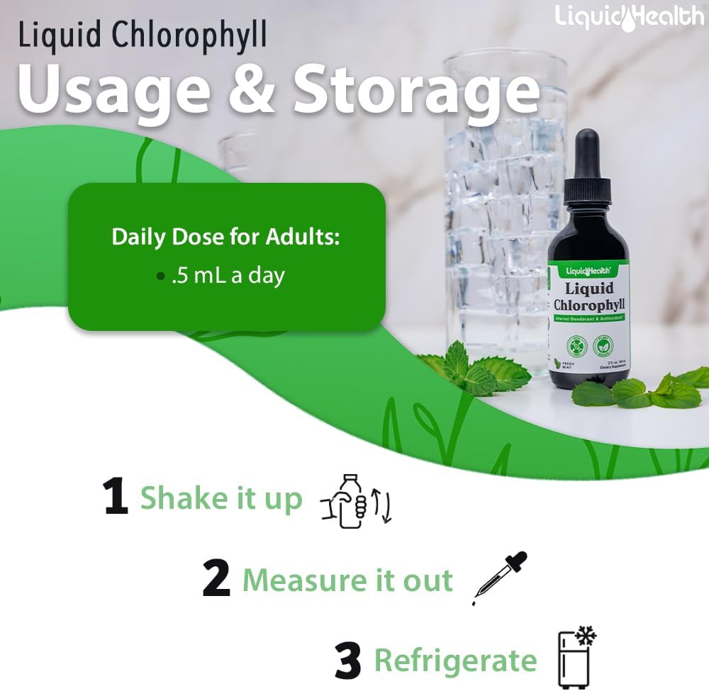 Liquid Chlorophyll Drops & Adult Multivitamin Bundle for Internal Deodorizing, Bad Breath, Appetite Reduction, Immune Support, Vegan & Non-GMO