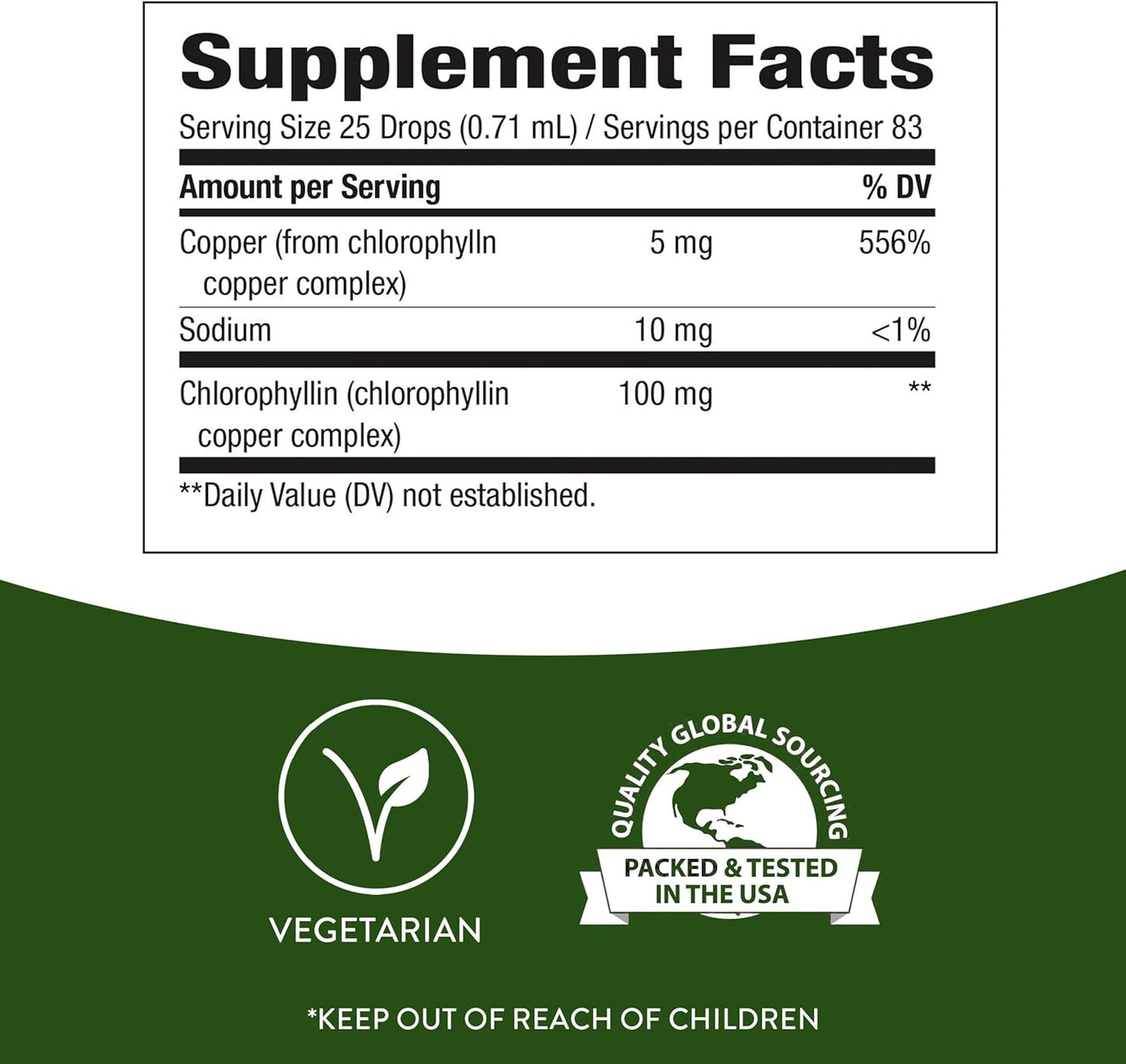 Liquid Chlorophyll Drops by Nature's Way, 2 Fl. Oz., Mint Flavored, Internal Deodorant, Supports Detox, Chlorofresh Concentrate