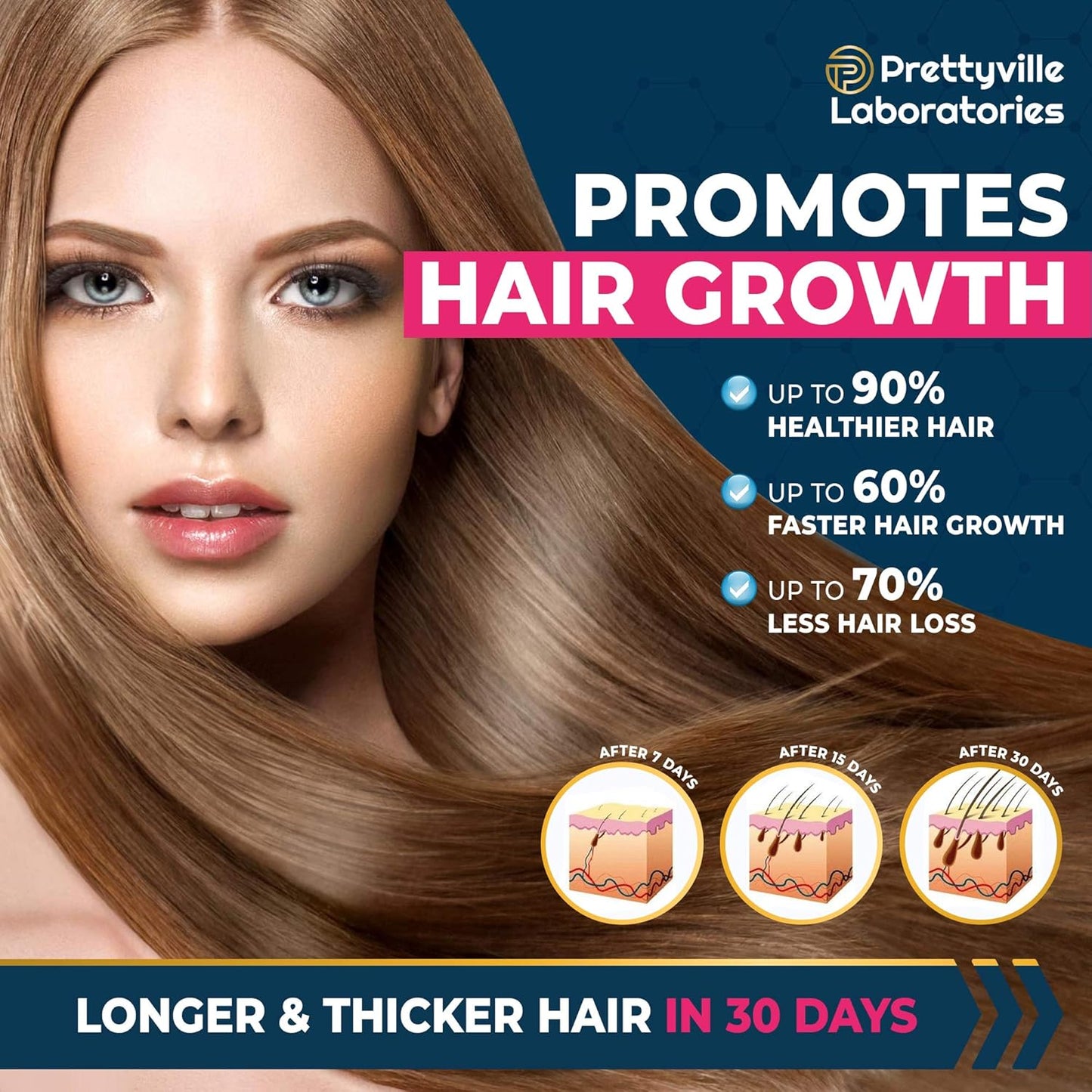 Liquid Collagen & Biotin Oil for Hair Growth, Skin, Nails - 30000mcg Hair Growth Complex - Vegan Source - Made in USA - 2 fl oz