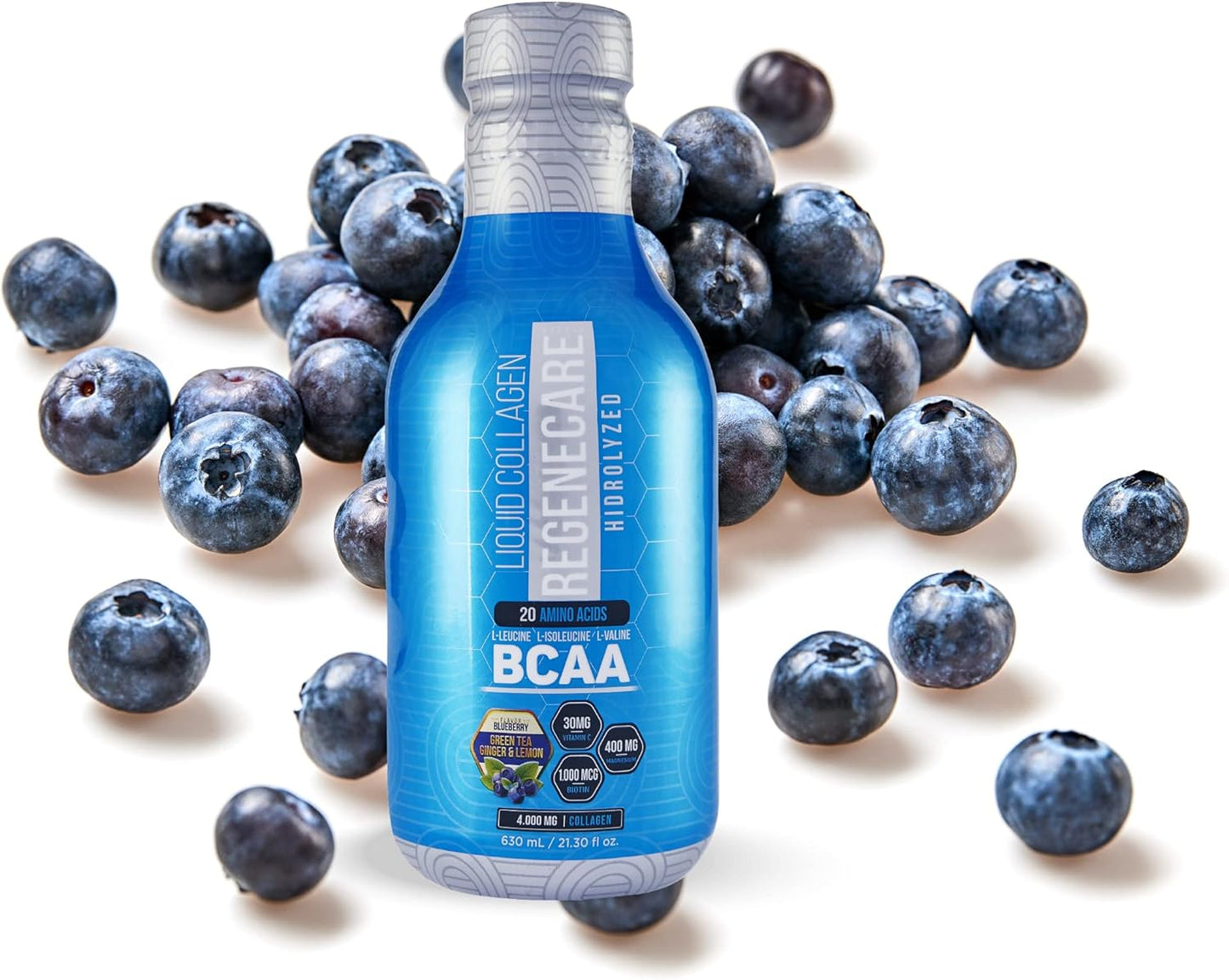 Liquid Collagen Peptides Supplement with BCAA for Hair, Skin & Nails - 630ml (21.30 fl oz) - Supports Joint, Bone, and Overall Health - Ideal for Women and Men