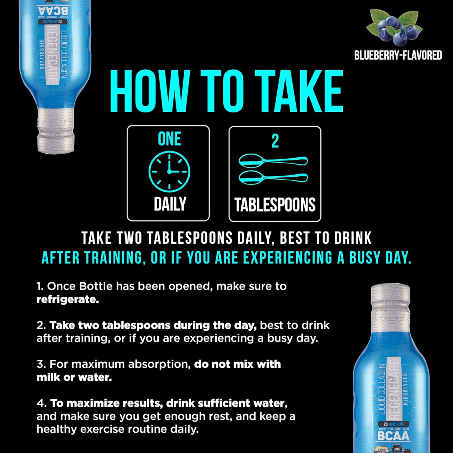 Liquid Collagen Peptides Supplement with BCAA for Hair, Skin & Nails - 630ml (21.30 fl oz) - Supports Joint, Bone, and Overall Health - Ideal for Women and Men