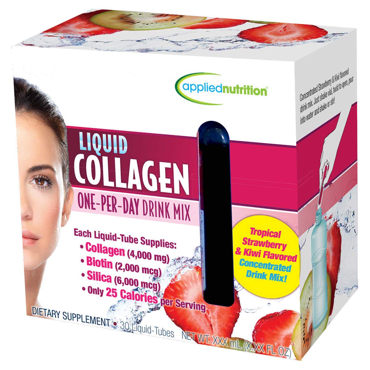 Liquid Collagen Skin Revitalization by Applied Nutrition - Limited Value 1 Pack with 30 Count for Healthy Skin