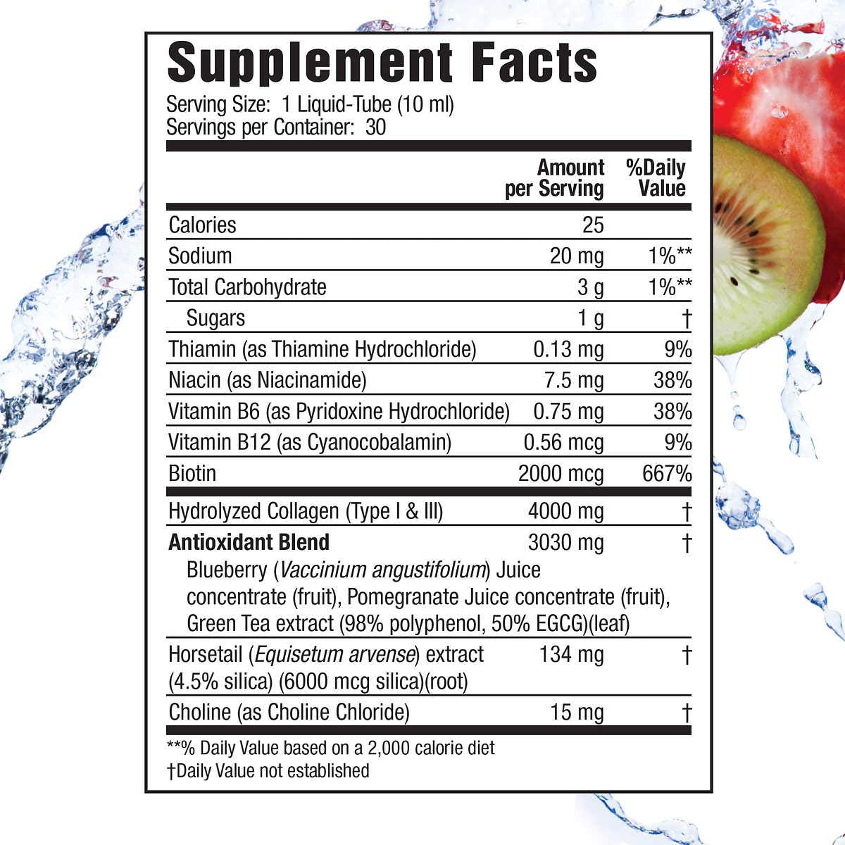 Liquid Collagen Skin Revitalization by Applied Nutrition - Limited Value 1 Pack with 30 Count for Healthy Skin