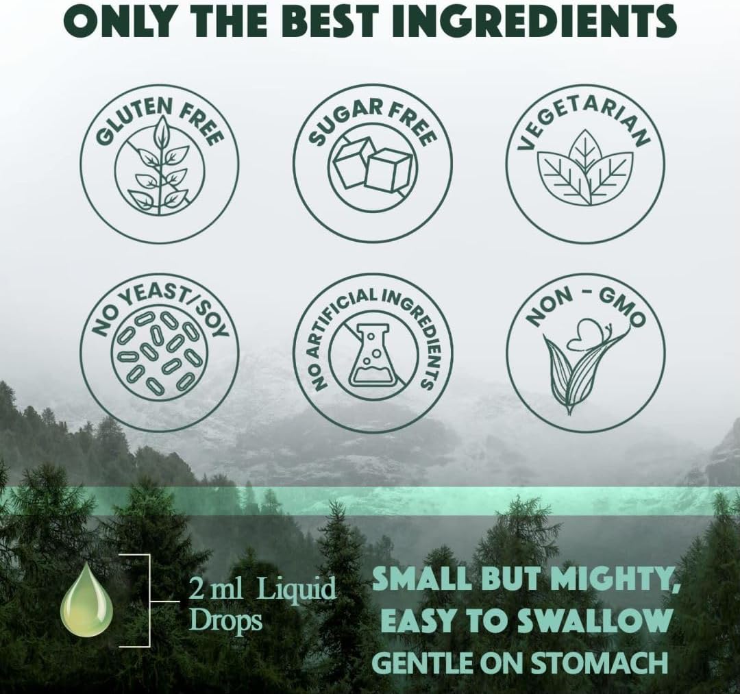 Liquid Cortisol Supplement with Calcium, Magnesium, Zinc, and Vitamin D3 Drops