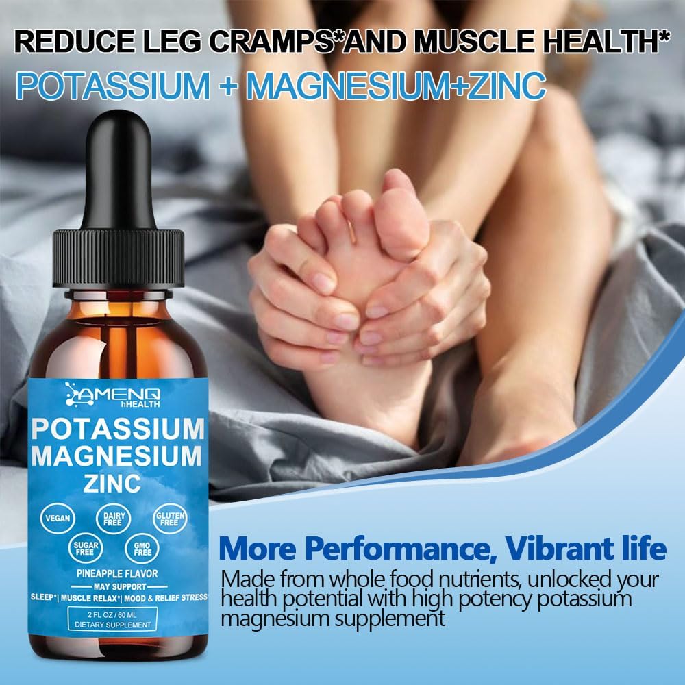 Liquid Cortisol Supplement with Potassium and Magnesium - Stress Relief and Electrolyte Support Drops