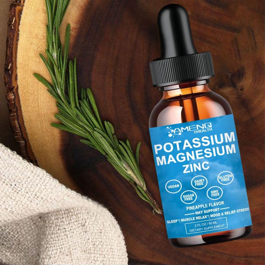 Liquid Cortisol Supplement with Potassium and Magnesium - Stress Relief and Electrolyte Support Drops