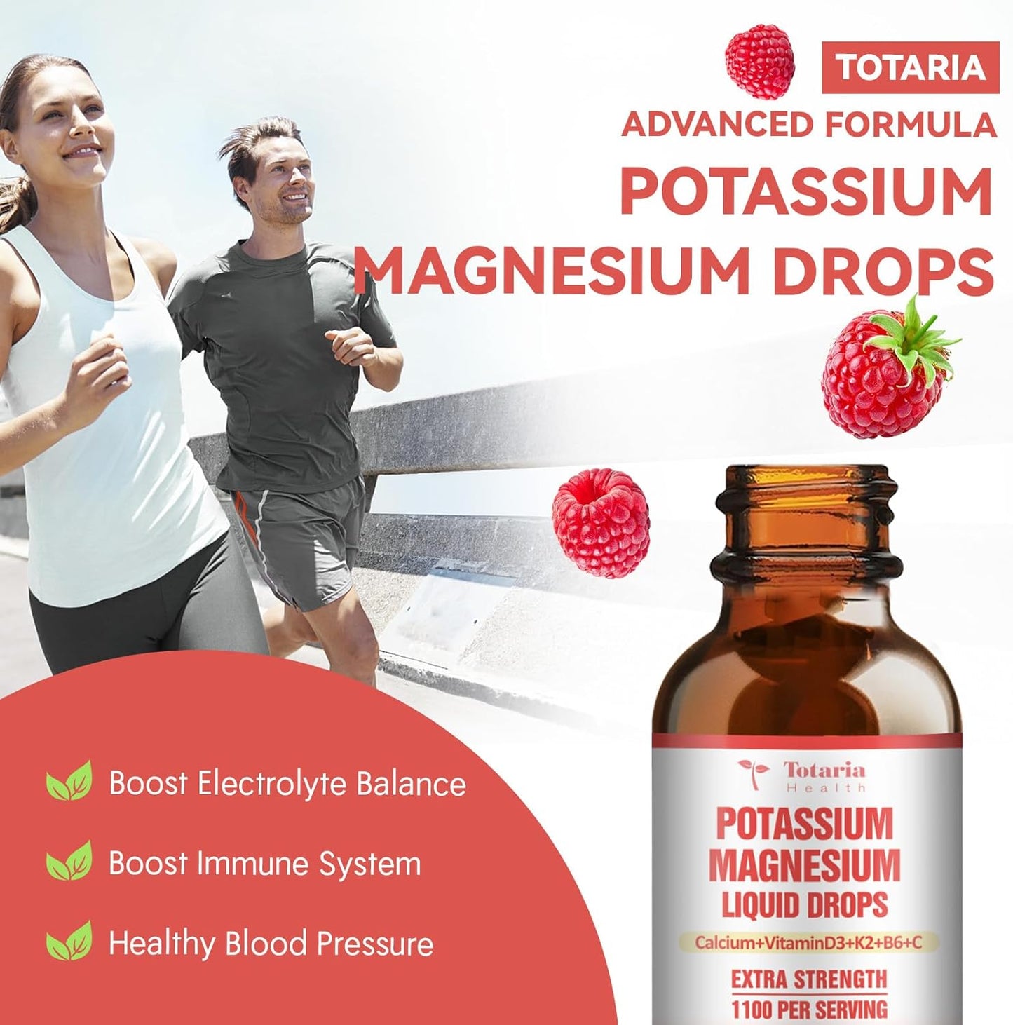 Liquid Drops Supplement with Lions Mane and Potassium Magnesium