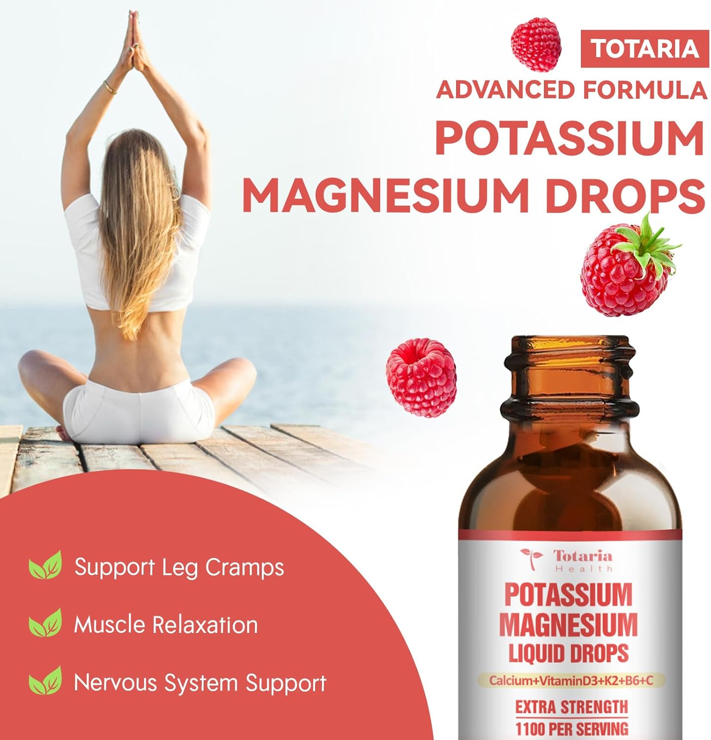 Liquid Drops with Potassium Magnesium and Bovine Colostrum Supplement Powder for Enhanced Nutrition