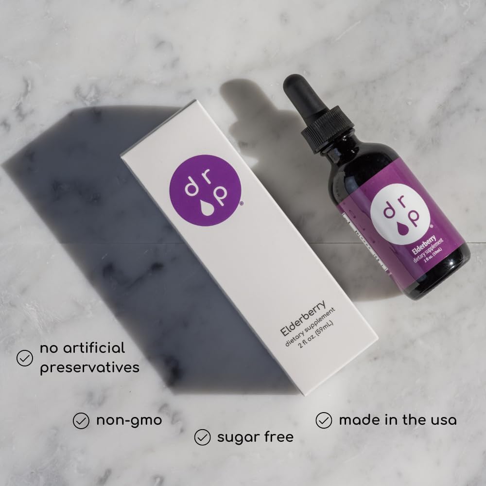 Liquid Elderberry Drops and Vitamin D3+K2 Drops Bundle - Immune Support Supplement Package