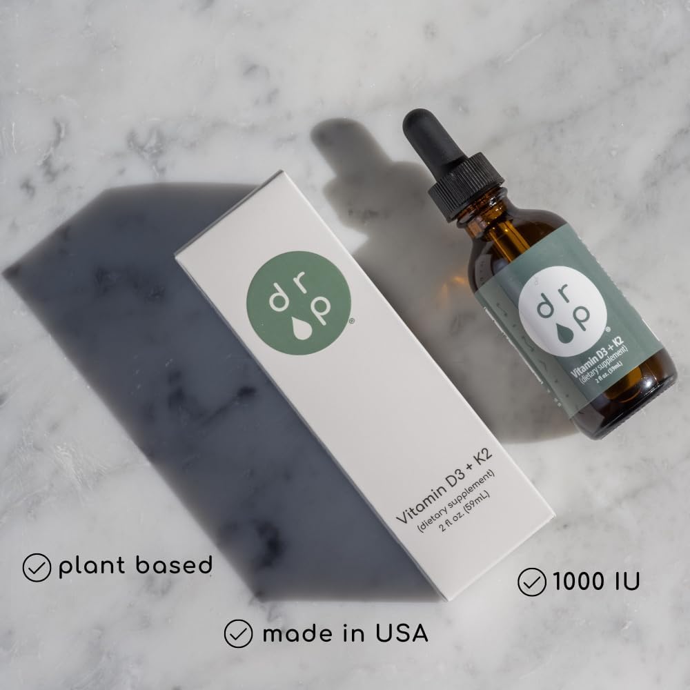 Liquid Elderberry Drops and Vitamin D3+K2 Drops Bundle - Immune Support Supplement Package