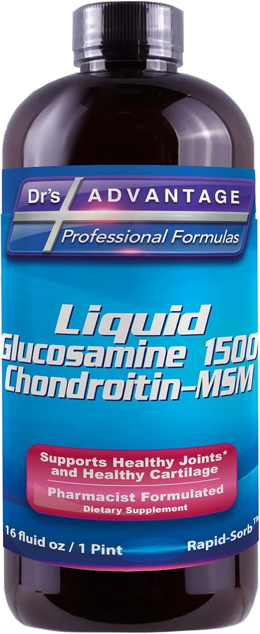 Liquid Glucosamine 1500 with Chondroitin and MSM - 16oz Bottle by Dr's Advantage in Brown Color - Model DA867