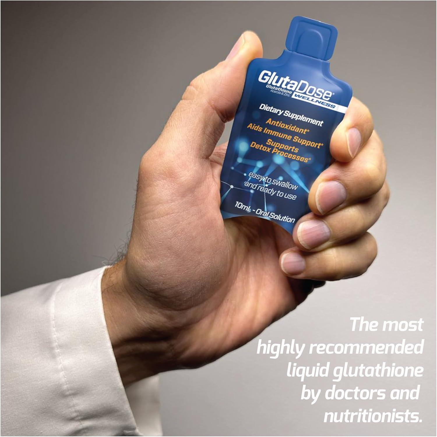 Liquid Glutathione Supplement with Lemon Berry Flavor, Acerola Energy Booster with Zinc, Daily Vitamins & Minerals in Liquid Vials for Auto-Immune Support