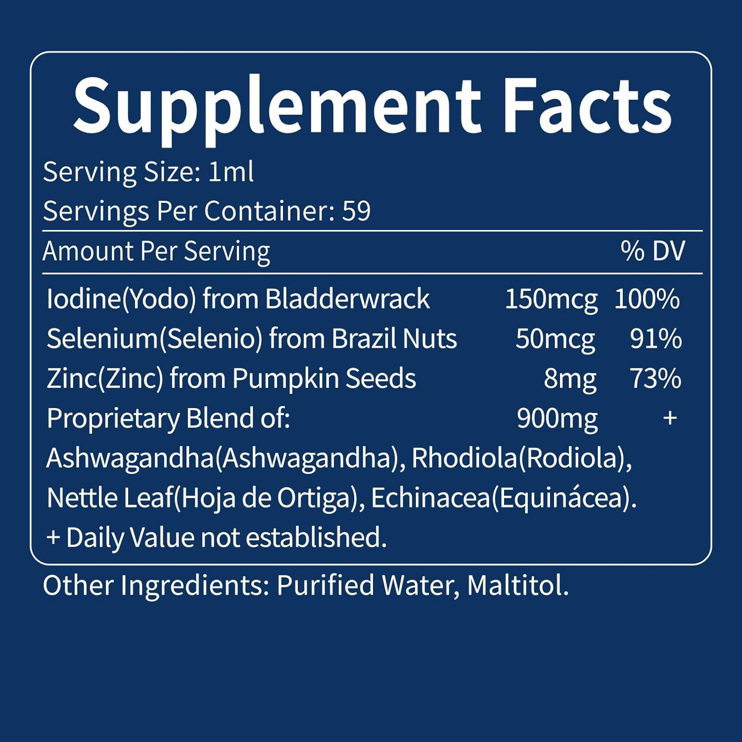 Liquid Iodine Supplement with Selenium for Thyroid Support - 2 oz Tincture with Ashwagandha & Rhodiola Extract - Nurbetoxa Thyroid Drops