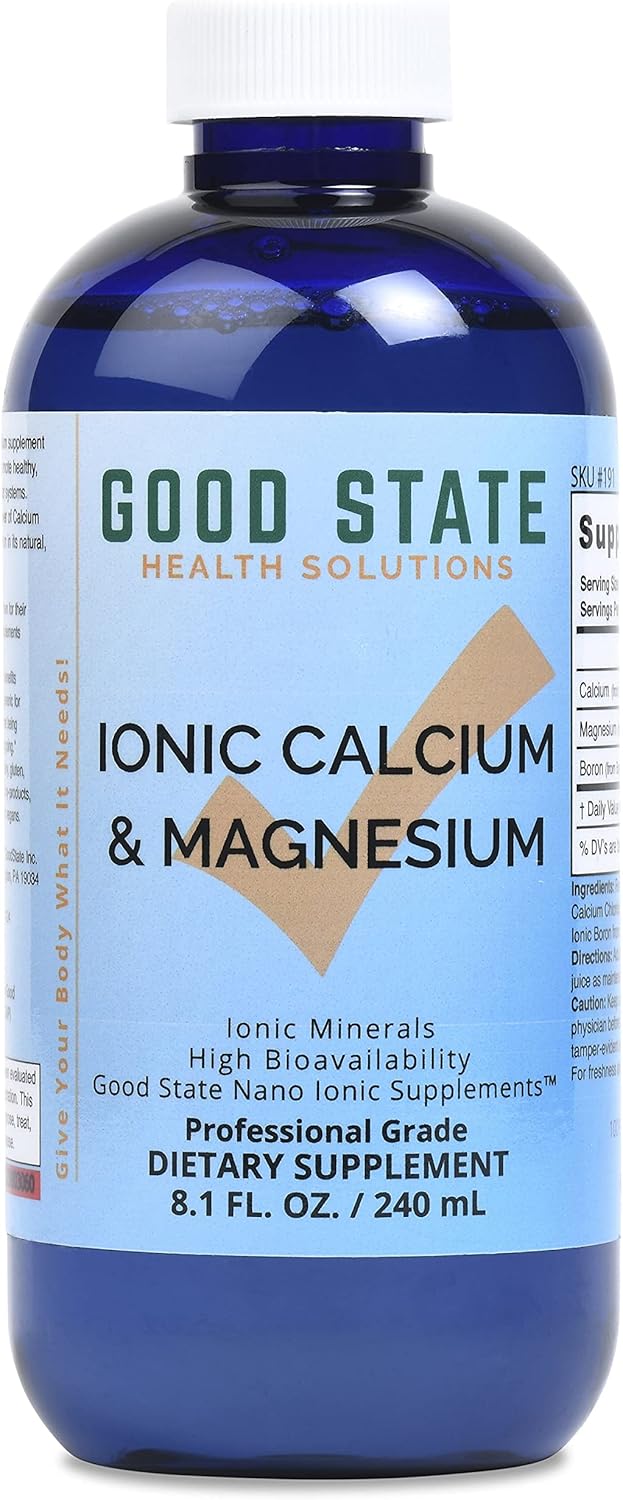 Liquid Ionic Calcium and Magnesium Supplement with Boron - 8 fl oz, 72 mg Calcium, 63 mg Magnesium, 500 mcg Boron
