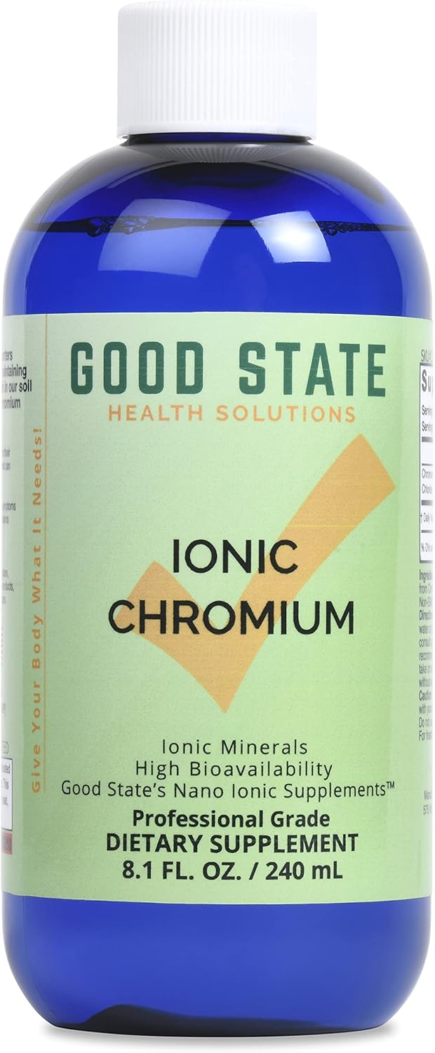 Liquid Ionic Chromium Supplement - 600 mcg, 8 fl oz, 96 Servings