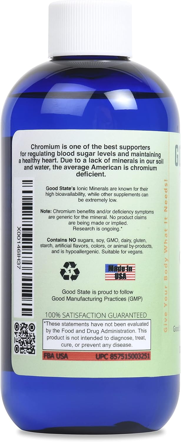 Liquid Ionic Chromium Supplement - 600 mcg, 8 fl oz, 96 Servings