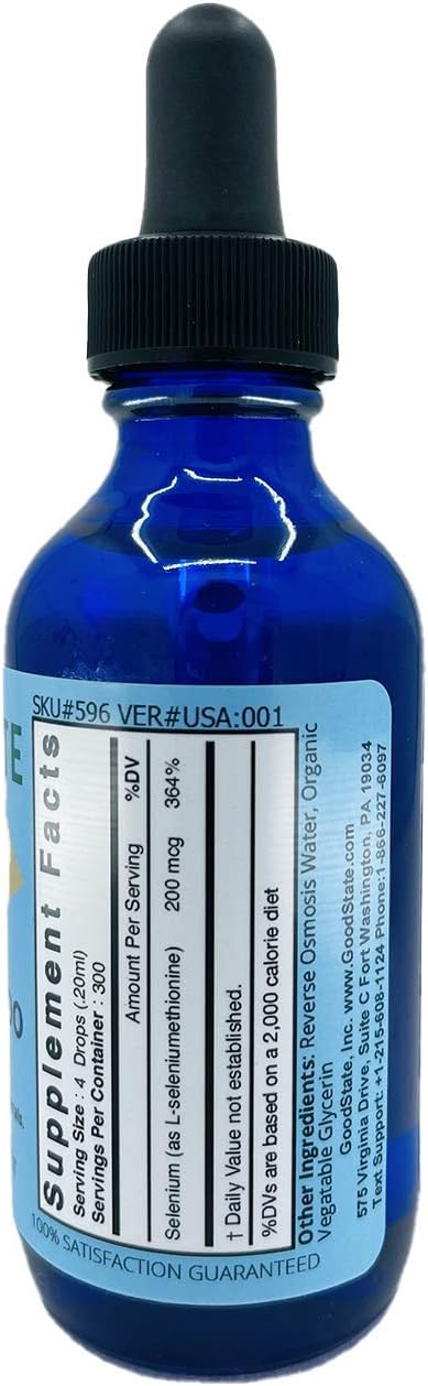 Liquid Ionic Selenium 200 - High Potency Trace Mineral Supplement - 2 fl oz - 1 Bottle