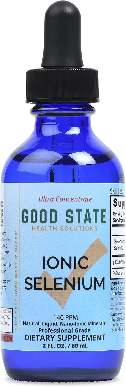 Liquid Ionic Selenium Ultra Concentrate - 70 mcg per 10 Drops, 100 Servings - Glass Bottle