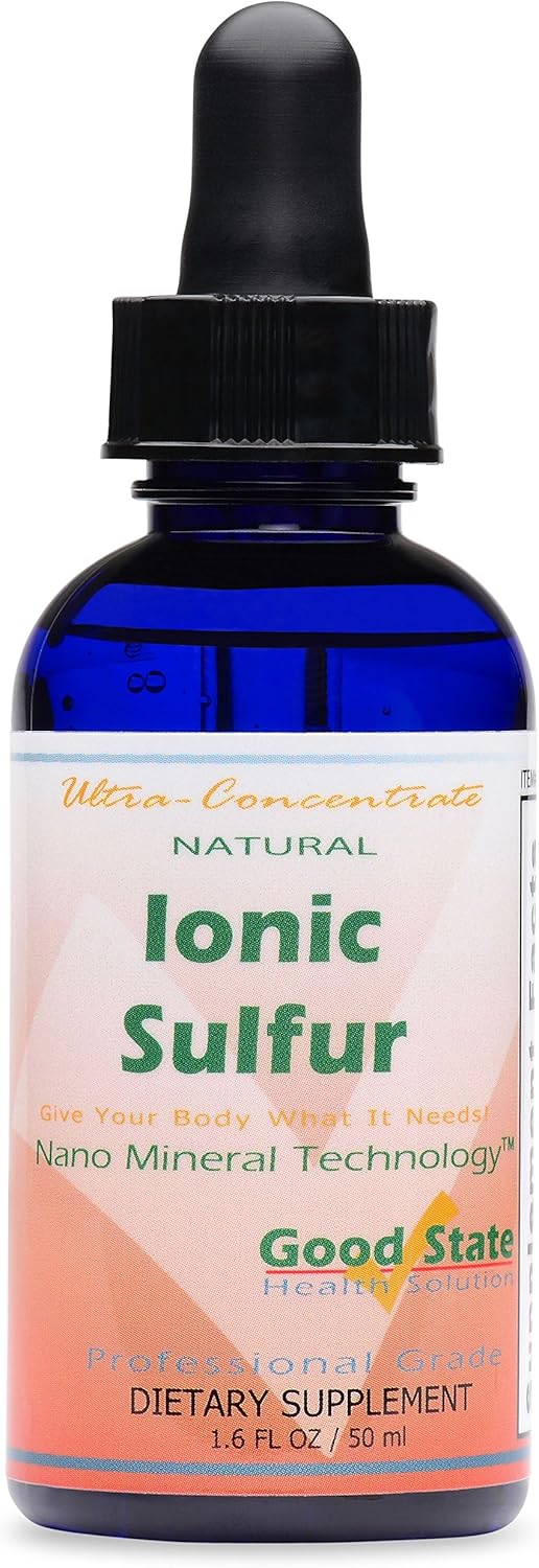 Liquid Ionic Sulfur Ultra Concentrate - 3000 mg per Bottle - 100 Servings - Easy Absorption