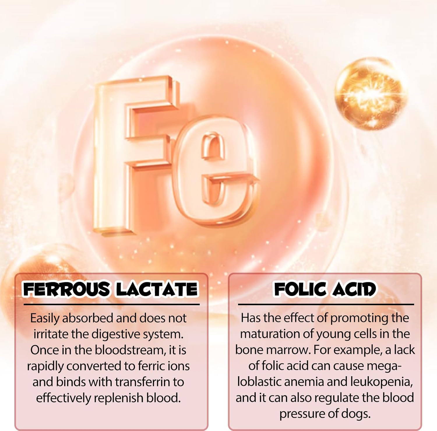 Liquid Iron Supplement for Dogs with Vitamin C and B12 - Supports Anemia, Energy Levels, and Blood Health, Red Blood Cell Formation