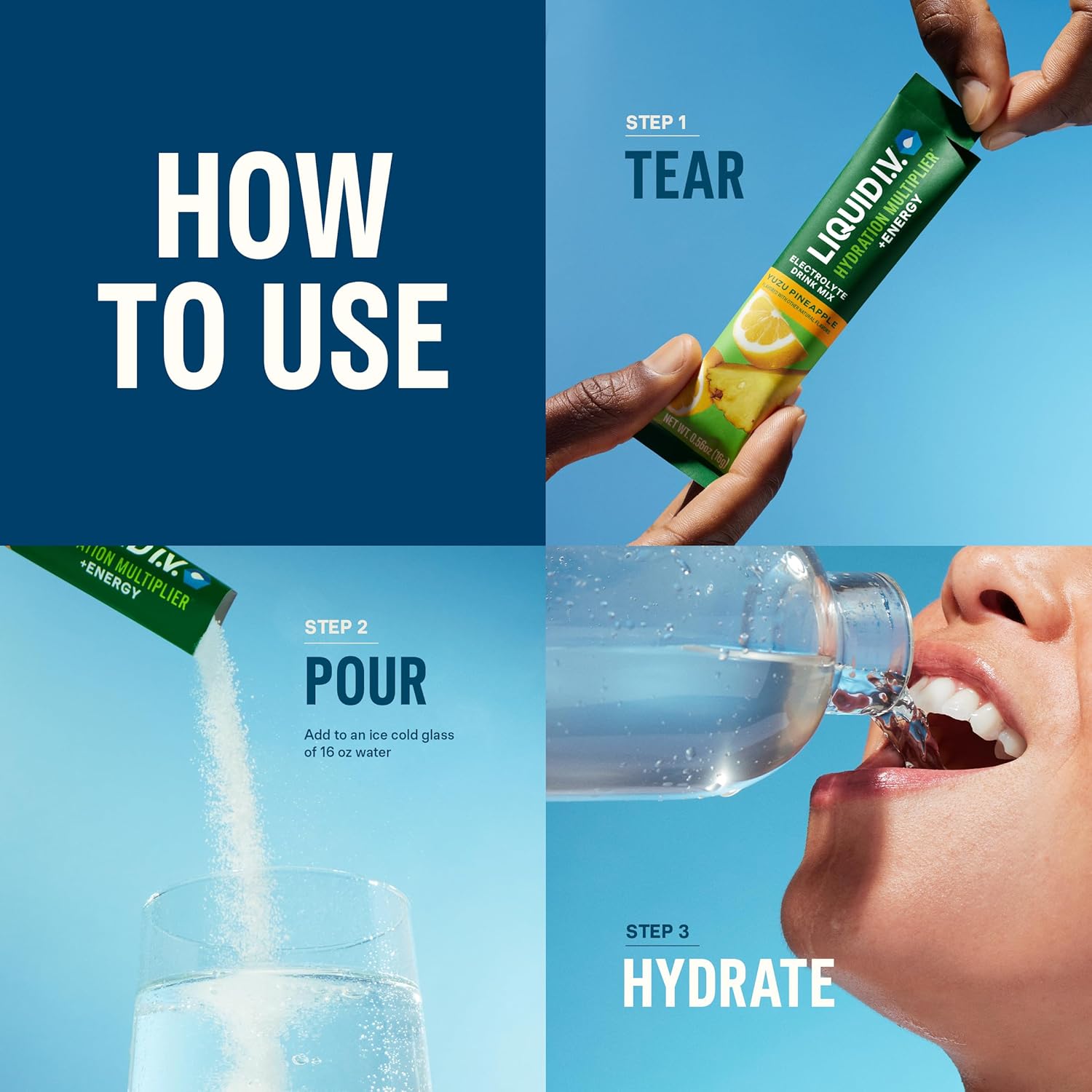 Liquid I.V.® Energy + Hydration Multiplier - BlackBerry Peach Electrolyte Powder Drink Mix (1 Pack, 14 Servings) - BoostGo Australia