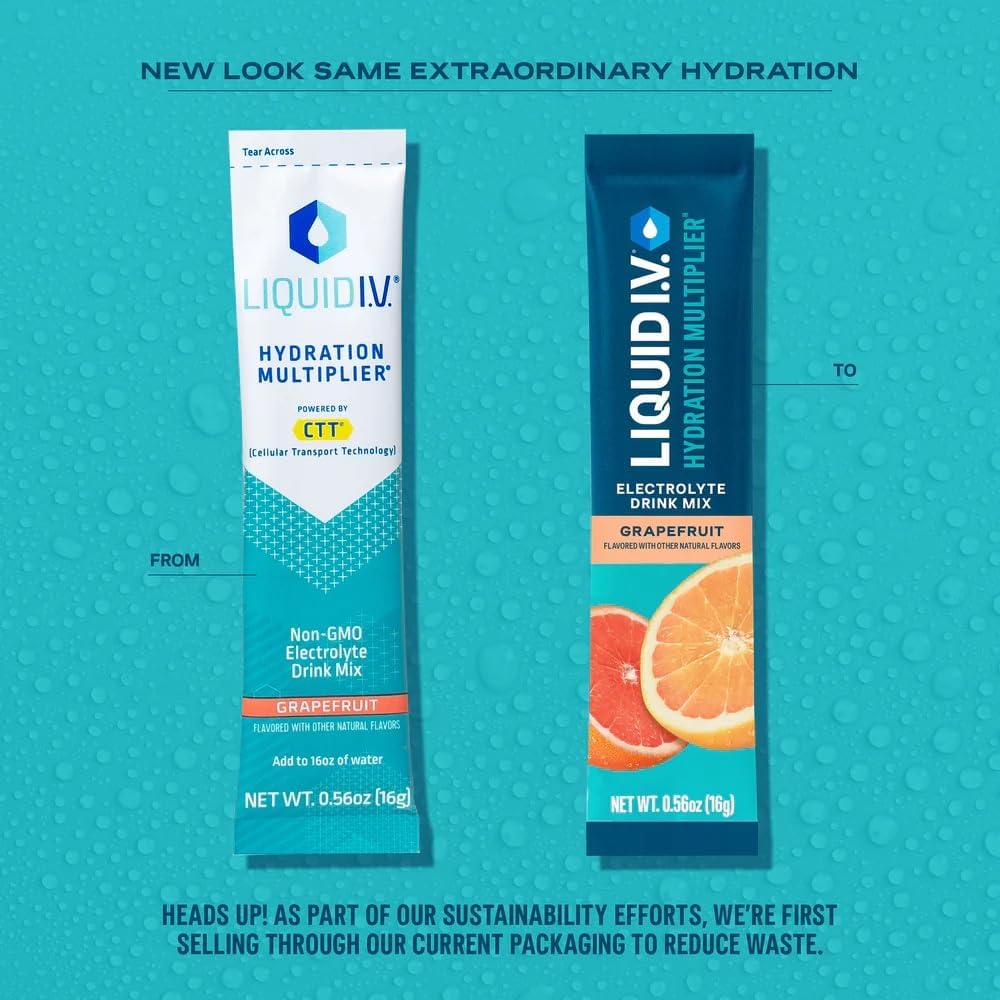 Liquid I.V.® Grapefruit Hydration Multiplier - Electrolyte Powder Mix | 16 Servings