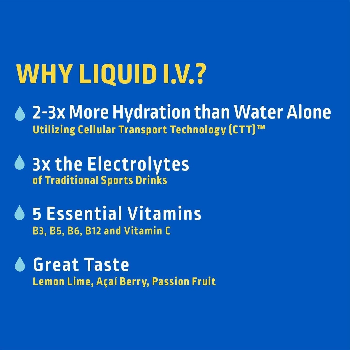 Liquid I.V.® Hydration Multiplier® - Passion Fruit Electrolyte Powder Packets - Single-Serving Sticks - Non-GMO - 16 Servings - BoostGo Australia