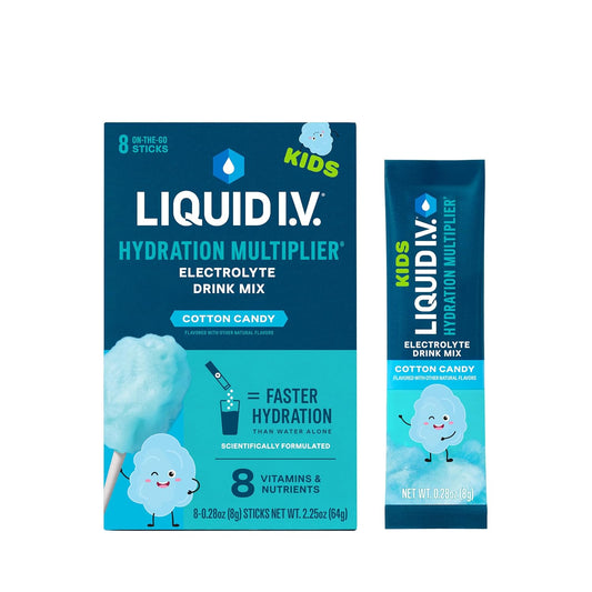 Liquid I.V.® Hydration Multiplier® Kids Cotton Candy Electrolyte Powder Drink Mix 2 Pack - 16 Servings